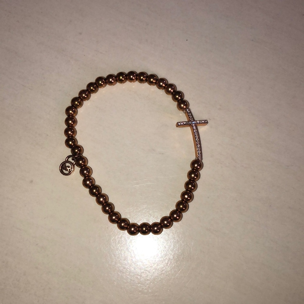 Michael Kors beaded cross bracelet